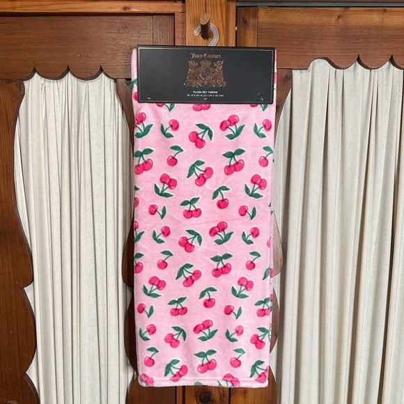 Juicy Couture Other - Juicy Couture Pink Cherry Throw Blanket